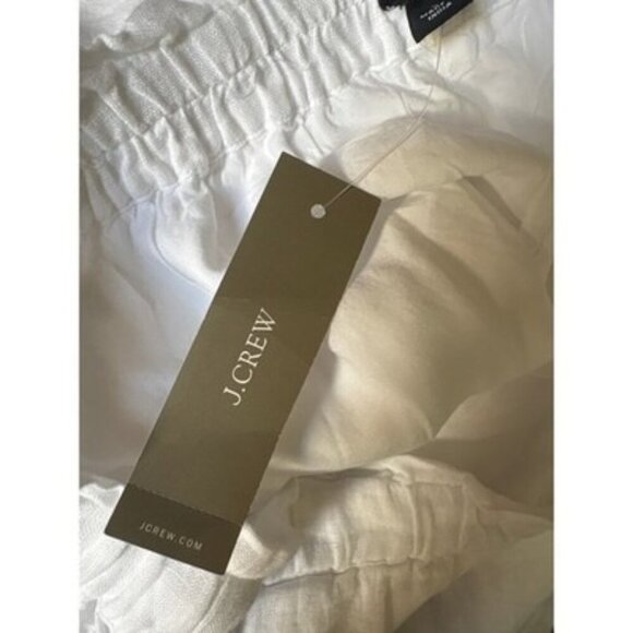 J.Crew Womens White Linen Pants Elastic Waist XL - Picture 6 of 6